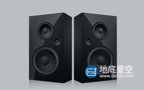 平面素材-经典系黑色立体音响矢量素材