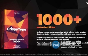AE脚本-1000多种创意时尚文字标题排版动画视频字幕效果
