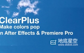 AE/PR插件-朦胧水下弱光视频除雾提亮调色插件 Aescript ClearPlus v2.0 Win/Mac