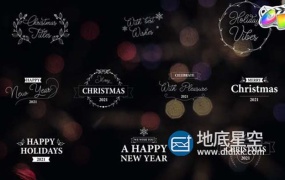 FCPX插件-10组圣诞节活动文字标题排版字幕动画Motion模板 Christmas Titles