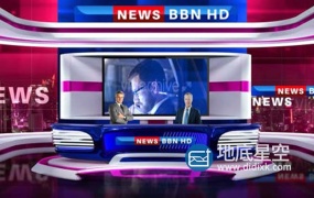 AE模板-虚拟演播厅突然电视新闻天气预报视频 Virtual Studio