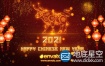 AE模板-2021牛年中国农历新年灯笼烟花粒子片头动画 Chinese New Year Greetings 2021