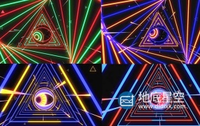 视频素材-舞台表演音乐派对屏幕墙上帝之眼VJ循环背景