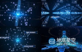 AE模板-未来派科技文字图标汇聚宣传片头动画