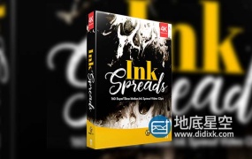 视频素材-160种飞溅水墨滴落晕染泼墨视频素材效果