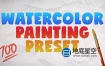AE预设-卡通水彩特效视频预设 Watercolor Painting Preset