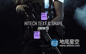 AE预设-科技感文字标题动画预设 Hitech Text + Frame Presets