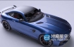 3D模型-蓝色两门奔驰汽车C4D OCTANE渲染模型