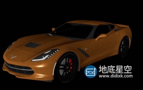 3D模型-C4D跑车雪佛兰·克尔维特模型