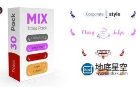 达芬奇模板-婚礼商务宠物文字标题字幕动画 Mix Titles Pack