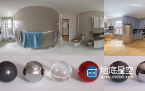 环境贴图-6幅高分辨率室内环境HDRI贴图素材合集
