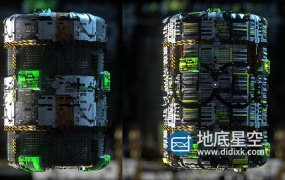 材质贴图-80幅科幻硬面模型深度贴图素材