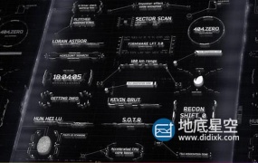 AE模板-未来高科技感用户界面指示线呼出标注文字标题展示介绍动画 HUD Titles and Call-Outs Pack