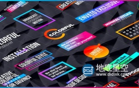达芬奇模板预设-20个彩色渐变简约时尚动态图形文字标题动画 Colorful Titles DaVinci Resolve