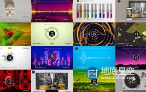 AE模板-50组创意音乐波形发光可视化动画 50 Audio Spectrum Music Visualizers