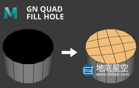Maya插件-多边形封孔插件 Artstation – GN Quad Fill Hole v4.01