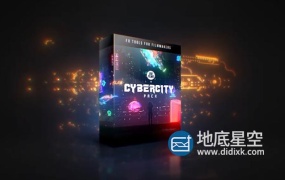 视频素材+251个未来高科技赛博朋克发光图形元素特效合成未来世界科幻电影短片动画