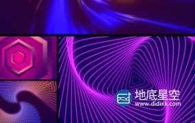 AE模板-150个抽象干净漂亮彩色霓虹灯渐变图形背景循环动画 Loop Backgrounds