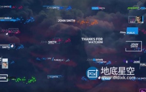 AE模板+PR预设-时尚创意粒子vlog标题字幕条动画 Creative Lower Third With Particles