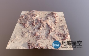 C4D模型-岩石沙漠地形模型