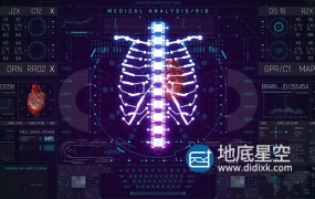 AE模板-450个未来科技感赛博朋克军事科技医疗UI界面HUD元素动画包
