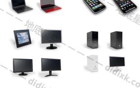 3D模型-35个数码科技电子产品 显示器 音箱 机箱 笔记本 相机 手机 游戏机模型含贴图
