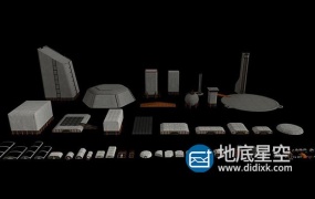 C4D模型-宇宙星球基地场景3D模型