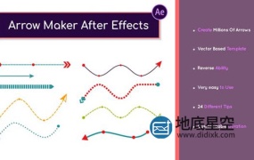 AE模板-简单虚线箭头路径动画 Arrow Maker After Effects