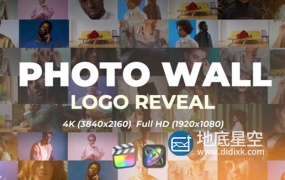 FCPX插件-图片视频照片墙logo标志动画片头展示 Photo Wall Logo Reveal