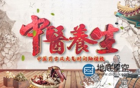 AE模板-大气E3D中医药时间卷轴片头