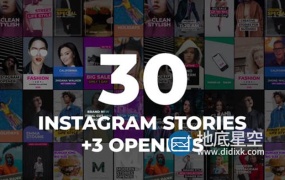 FCPX模板-30组INS竖屏社交媒体栏目包装商业广告促销动画 30 Instagram Stories Pack
