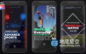 FCPX模板-竖屏时尚动感INS体育包装动画 Sports Instagram Stories