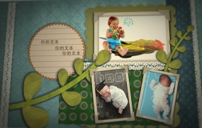 AE模板-唯美的书本翻页儿童相册动画