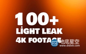 视频素材-100个4K唯美电影镜头漏光闪烁叠加光效动画