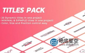 达芬奇模板预设-25组现代简洁文字标题排版动画 Ingenious Titles Pack