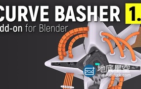 Blender插件-三维电缆曲线链接生成器 Curve Basher V1.3 Rev 3