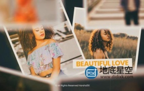 AE模板-唯美梦幻的爱情回忆照片婚庆相册片头 Photo Slideshow