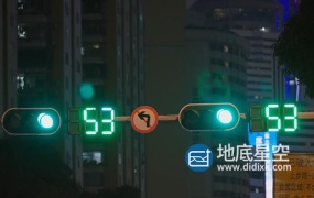 视频素材-实拍深圳夜晚城市马路红录的街道交通车流人流