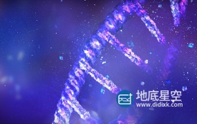 视频素材-受损的DNA双螺旋形模型三维特效素材
