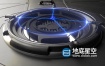 AE模板-三维未来科幻黑暗机器人激光打印标志LOGO展示动画