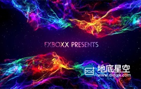 AE模板-粒子线条宇宙粒子射线空间星云背景文字标题片头 Space Nebula Titles
