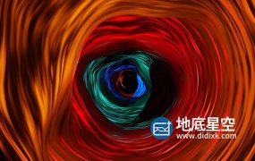 视频素材-通往星际的霓虹发光时光隧道