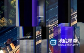 AE模板-100种时尚的遮罩数字折射色差无缝转场过渡效果 Transitions