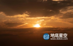 视频素材-大自然太阳黄昏日落云层天空变化延时视频