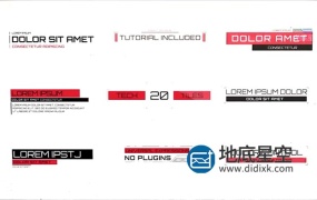 AE模板-未来科技感信息图表节目文字标题排版动画 Cinematic HUD Titles