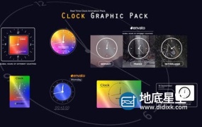 AE模板-数字时钟计时运动计时器动画 Real Time Clock Animation Pack