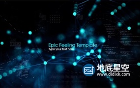 AE模板-科技感抽象粒子点线连线文字标题片头 Parallax Abstract Plexsus Titles