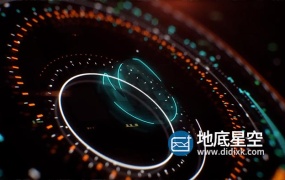 AE模板-未来派高科技感图形标志失真Logo动画 HUD Logo Reveal