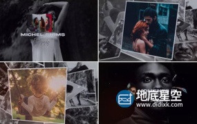 AE模板-空间感恋爱周年纪念日照片相册展示片头 Photographs in Moments