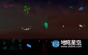 AE模板-丰富多彩的花草树木卡通图形贴纸动画